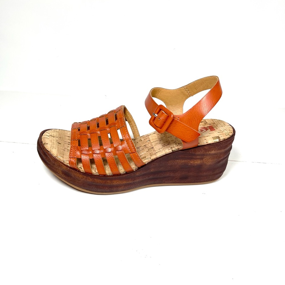 Kork Ease Marley Women’s Slingback Sandals Platform Orange Cinnamon
